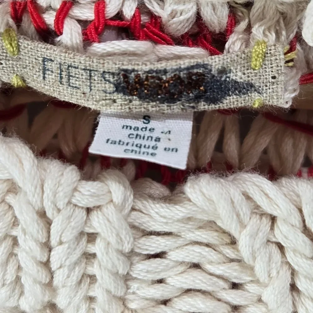 Anthropologie Fiets Voor Hidden Glow Open Knit Sweater